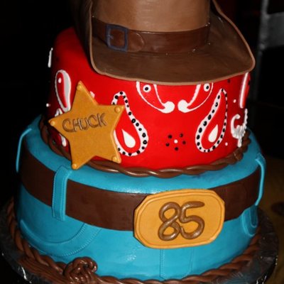 Cowboy Theme Birthday Cake