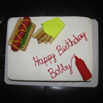 Hot Dog Birthday Cake