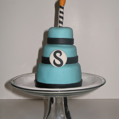 Mini Monogram Birthday Cake