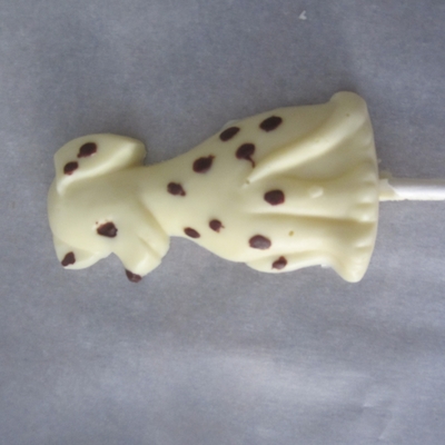 Dalmation White Chocolate Lollipops