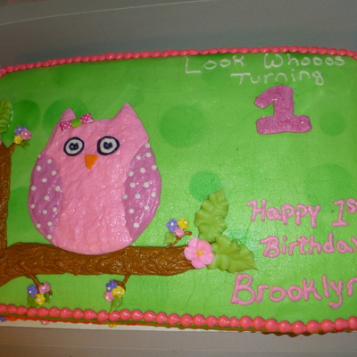 1St Birthday Owl Cake