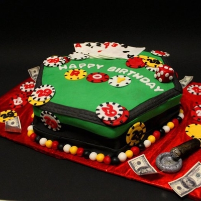 Poker Birthday Cake