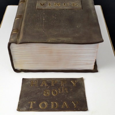 Leather Book Cake