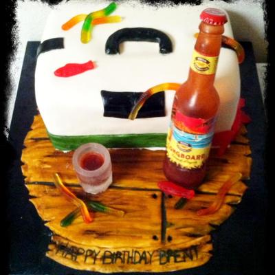 All Edible Except Bottle Cap And Label Which Were Taken From An Actual Beer Bottle Cake For Brother In Law Two Years Ago