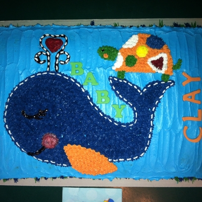 Baby Whale Turtle Cake