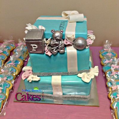 Tiffany & Co. Inspired Baby Shower Cake