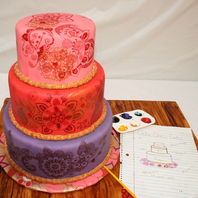 Colorful Henna Cake