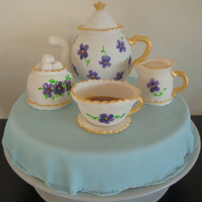 Violet Teapot Cake