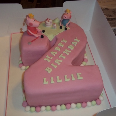 Number 2 Birthday Cake