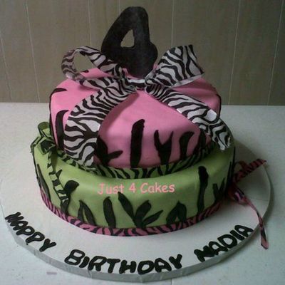 2 Tier Zebra Cake