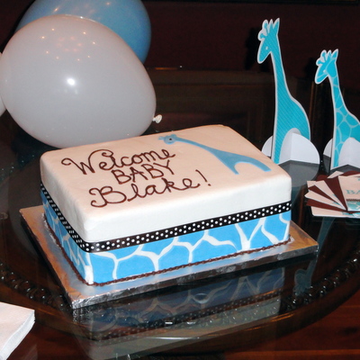 Giraffe Baby Shower Cake