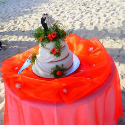 Orange Wedding Cake