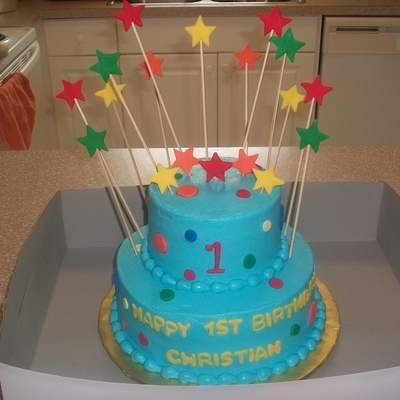 Another Blue Polka Dot First Birthday