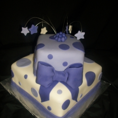 Purple Polka Dots & Bow