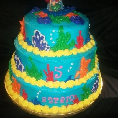 Little Mermaid Birthday Cake