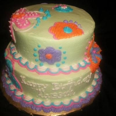Whimsical Groovy Birthday Cake