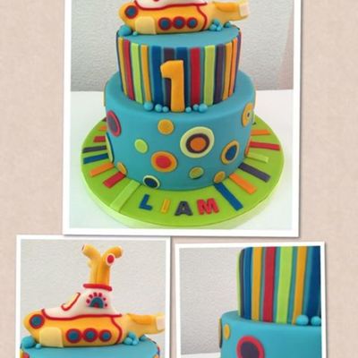 Yellow Submarine Cake