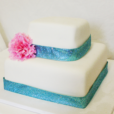 Turquoise And Pink Cake