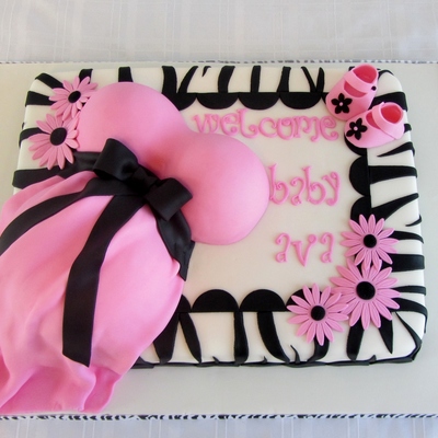 Welcome Baby Zebra Print