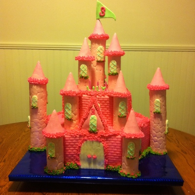Pink Princess Castle Cake