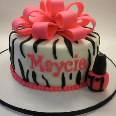 Zebra Birthday Cake