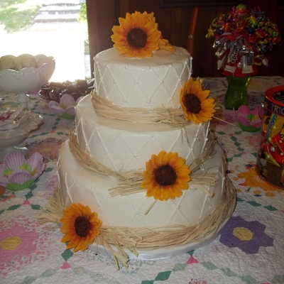 Sunflower, Cheesecake Wedding Cake
