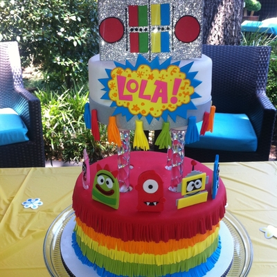 Rainbow Yo Gabba Gabba Birthday Cake