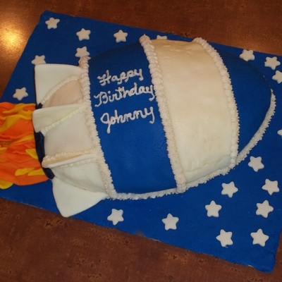 Rocket Ship Birthday Cake