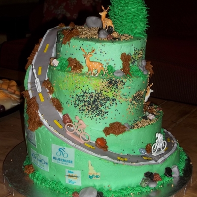 Bicycling Club Annual Party Cake