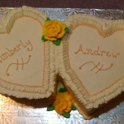 Wedding Shower Heart Cake