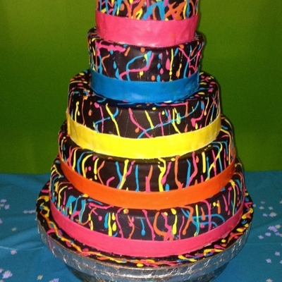 Blacklight (Neon) Cake