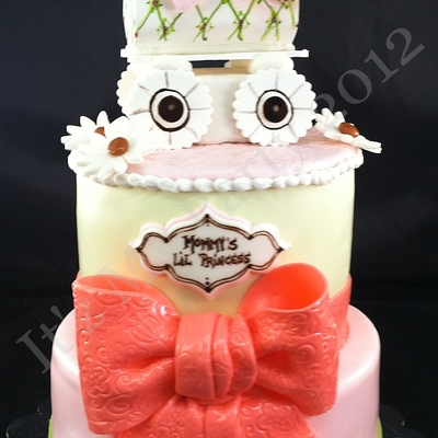 Baby Carriage Shower Cake