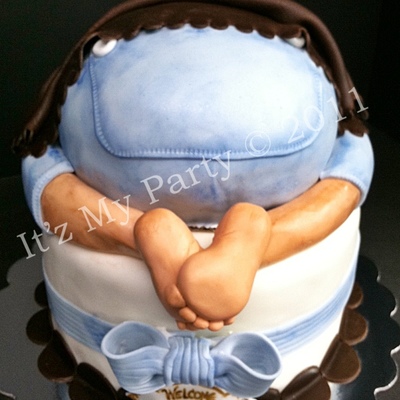 Baby Bottom Shower Cake