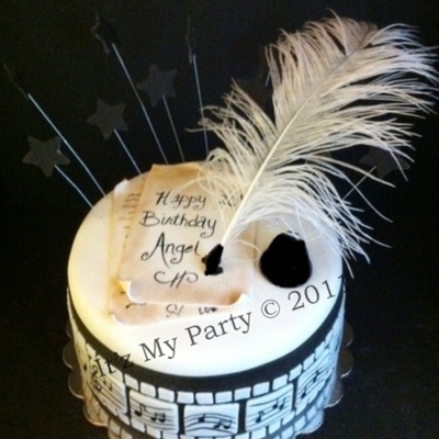 Love Letter Musical Note Bday Cake