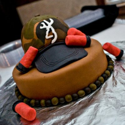 Camo Hat Grooms Cake