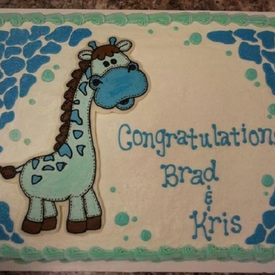Giraffe Baby Shower Cake