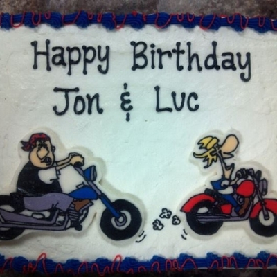 Motorcycle Birthday Sheet Cake