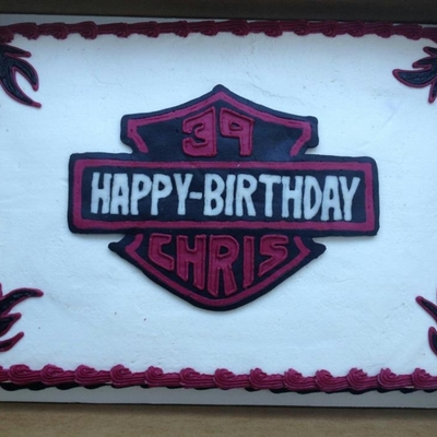 Girly Harley Davidson Cake