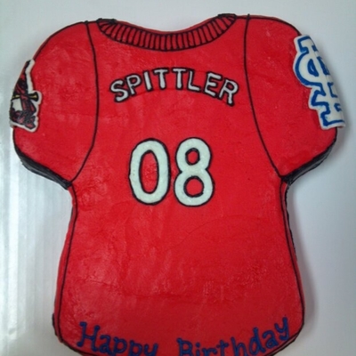 Cardinals Jersey Birthday Cake