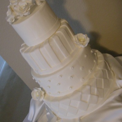 All White Wedding Cake