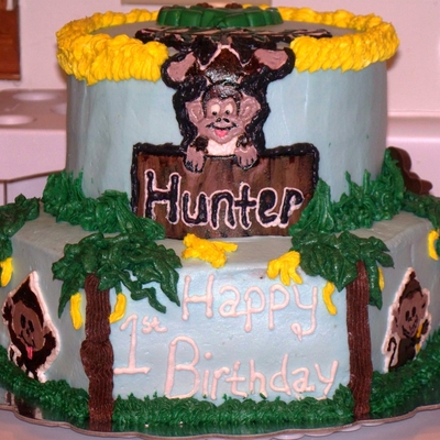 Little Boy's First Birthday - Monkey's