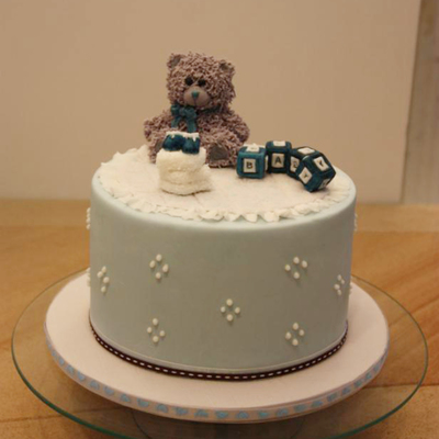 Teddy Baby Shower Cake For My Sister In Law I Wanted To Keep It Simple As She Didnt Want Too Much It Was A 7 Inch Chocolate Cake And I M