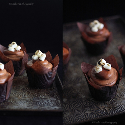 Chocolate Toasted Marshmallow Cupcakes