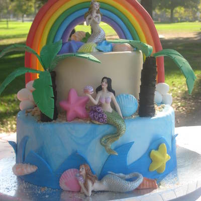 Beach, Mermaids And Rainbow!