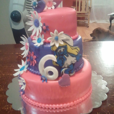 Smurfette Cake
