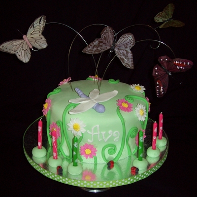 Butterfly Garden Birthday Cake