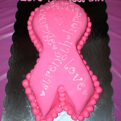 Pink Ribbon Cake