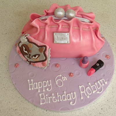 Bag Purse And Make Up Girly Cake