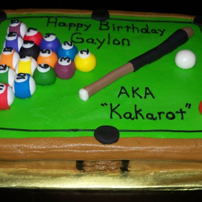 Pool Table Cake