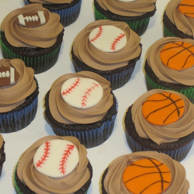Sports-Themed Cupcakes